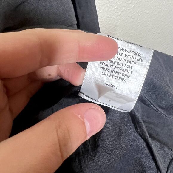 Eileen Fisher Linen Blend High Collar Peplum Jacket Gray Size Small - Picture 5 of 7